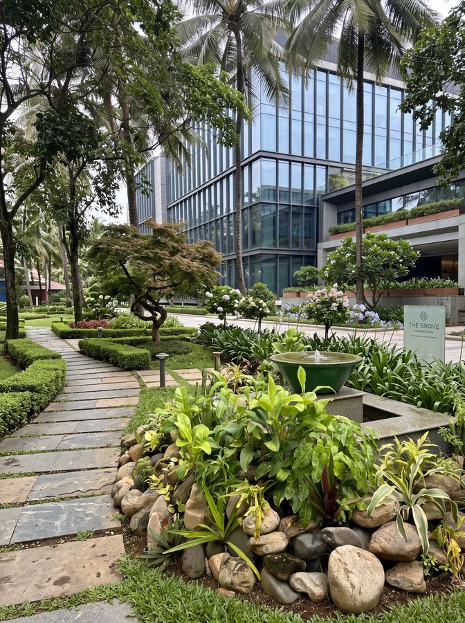 Office campus grounds